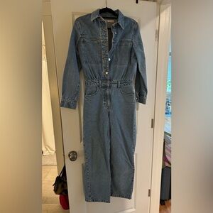 Zara Blue Denim Jumpsuit